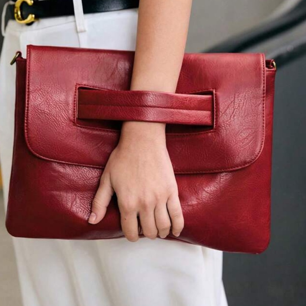 NWOT Elegant Red Clutch Bag